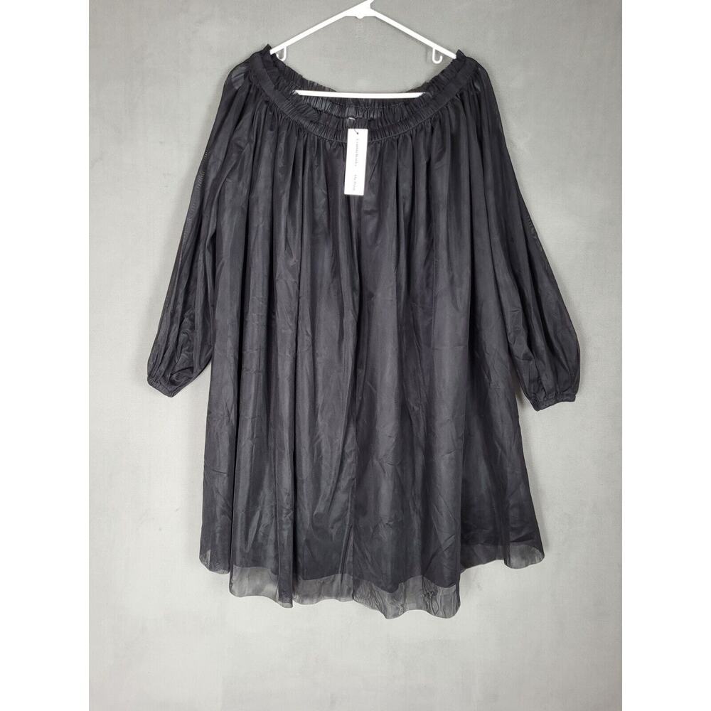 Cynthia Rowley x The Drop Women's Black Off Shoulder Mesh Mini Dress XXL - Picture 2 of 6